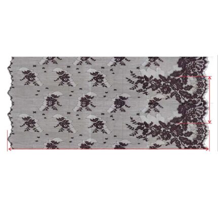 Chantilly Lace Eyelash Design White Width 65cm