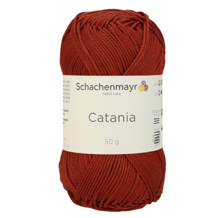 Catania 100% Combed And Mercerized Cotton. Recommended For Both Knitting And Crochet Color Terracotta