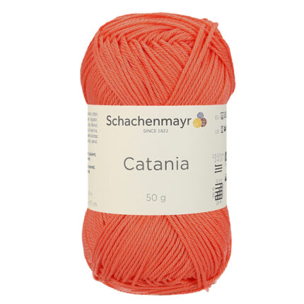 Catania 100% Combed And Mercerized Cotton. Recommended For Both Knitting And Crochet Color Koralle
