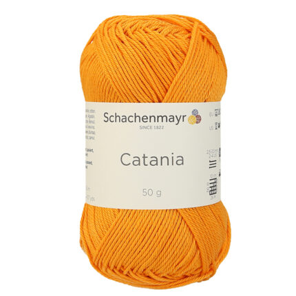 Catania 100% Combed And Mercerized Cotton. Recommended For Both Knitting And Crochet Color Mango
