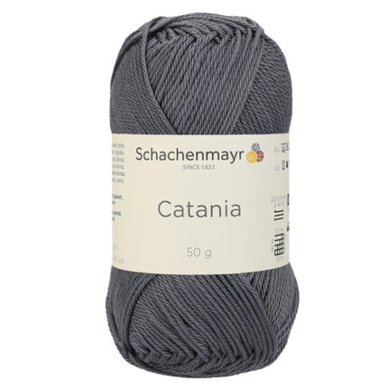 Catania 100% Combed And Mercerized Cotton. Recommended For Both Knitting And Crochet Color Anthrazit