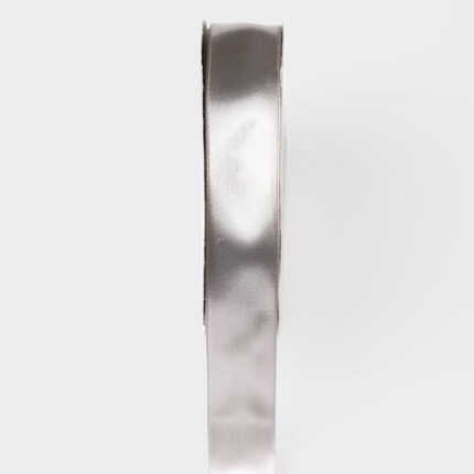 4cm Silver Single Face Satin Ribbon