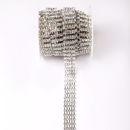 18mm 5line Silver Strass