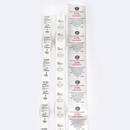 2. 5cm Paper Labels Tape Safe Wash Care Label Printing For Garment
