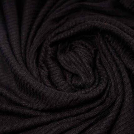 Black Comfy Rib Fabric