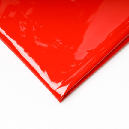 Orange Faux Latex Fabric