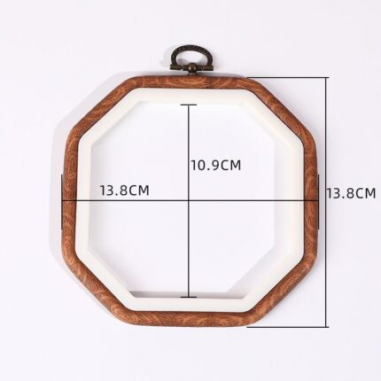13.8cm octagonal wooden imitated plastic hoop
