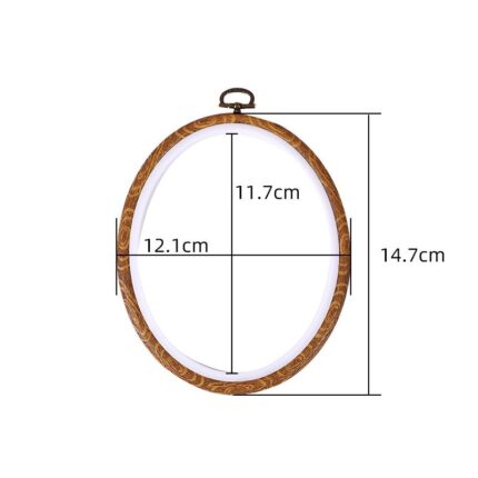 14.7*12.1cm oval wooden imitated plastic hoop